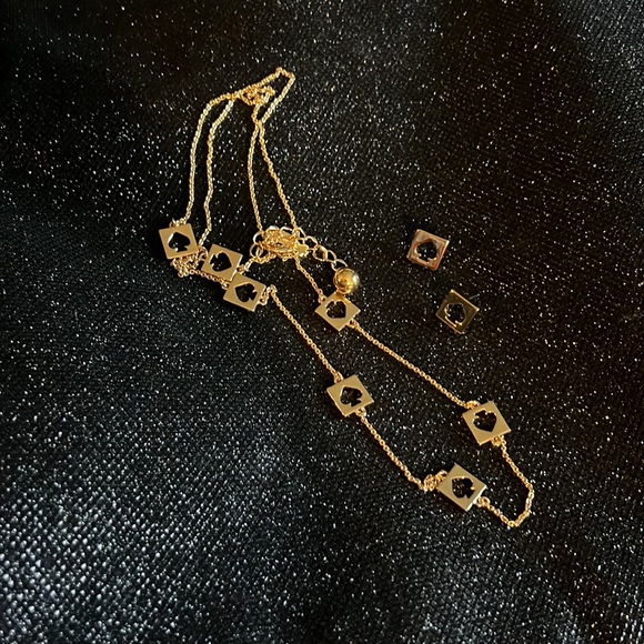 KATE SPADE “HOLE PUNCH SPADE” NECKLACE & EARRINGS - Picture 9 of 10